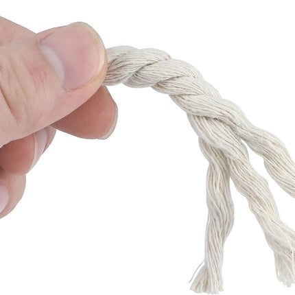 1/3 Inch Nautical Cotton Rope Crafts, 8mm x 65Feet Clothes line Rope for Outdoor,3 Ply White Rope Cord Unbleached Rope, Macrame Cord Rope for Clothesline, Baskets, Hangings Pots, Pet, Toys.