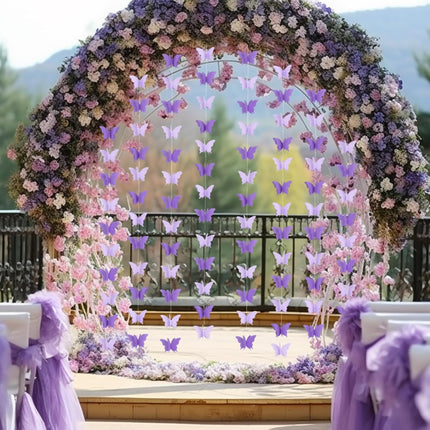 Butterfly Hanging Garlands - 3D Purple Paper Butterflies, 4 Packs - Birthday Decorations for Baby Showers, Home Decor, Weddings & Parties (39ft).
