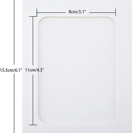 20Pcs Paper Photo Frames, 4x6Inch White Picture Display Holders, Cardborad Picture Frames with String and Clips, DIY Graduation Photo Hanging Banner for Home, Classroom, Offices.