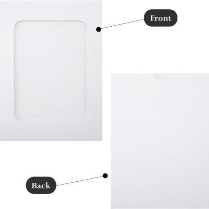 20Pcs Paper Photo Frames, 4x6Inch White Picture Display Holders, Cardborad Picture Frames with String and Clips, DIY Graduation Photo Hanging Banner for Home, Classroom, Offices.
