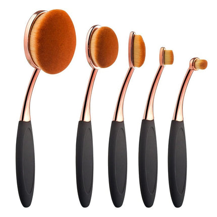 Oval Foundation Brush 5 Pcs Toothbrush makeup brushes Fast Flawless Application Liquid Cream Powder Foundation.