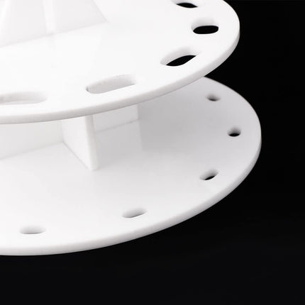 12 Hole Round Shape Drying Rack Storage Display Bracket Shelf Holder ,Spinning Storage Caddy for Oval Ink Blending Brushes Blender（White）.