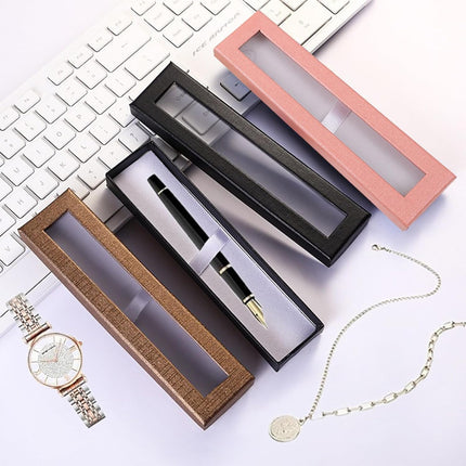 10 Pcs Empty pen gift box with Clear lid Single pen presentation Packaging Case Cardboard Jewelry Boxes with Cushion Suitable for Wedding Business Birthday Office Supplies Gift Packaging (Pink).