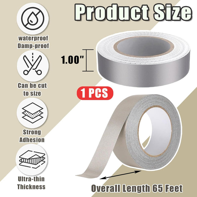 Faraday Cloth Conductive Adhesive High-Shielding Tape Waterproof Conductive Tape for Signal Screens for Electrical Connection EMI Shielding Display Repair Cable Interference Blocking (1 Inch x 65 Ft).