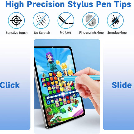 Mesh Fiber Tips (10 Pack)  Stylus Pen Replacement Tips Suitable for capacitive Touch Screen,High Sensitivity, Soft, no Scratch Screen Pen tip.