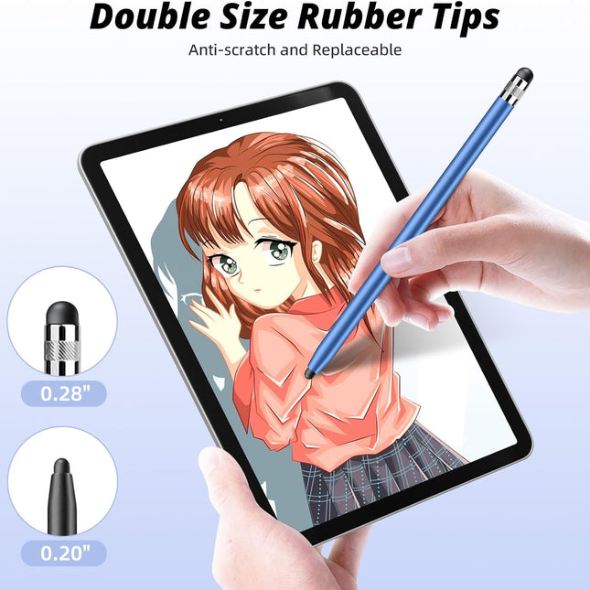 Rubber Tips for Stylus Pens (15 Pair, 0.2'' & 0.28'') Replacement nibs for Touch Screen Pen,Soft,No Scratches,Universal Stylus Ends.