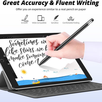 Rubber Tips for Stylus Pens (15 Pair, 0.2'' & 0.28'') Replacement nibs for Touch Screen Pen,Soft,No Scratches,Universal Stylus Ends.