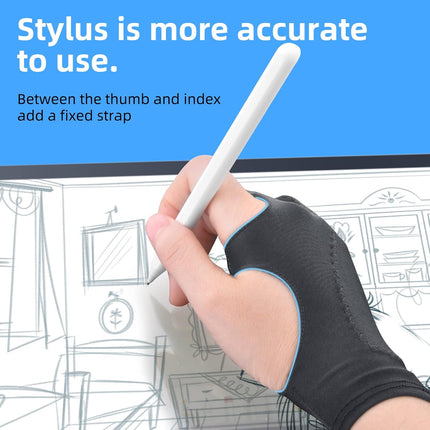 [Palm Rejection] Artist Drawing Glove 4 Pack iPad Gloves for Touch Screen PC Graphics Tablet Left and Right Hand 3 Layers Padding Digital Art Stylus Glove.
