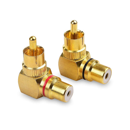 2-Pack Right Angle RCA Adapter, 90 Degree RCA Adapter.