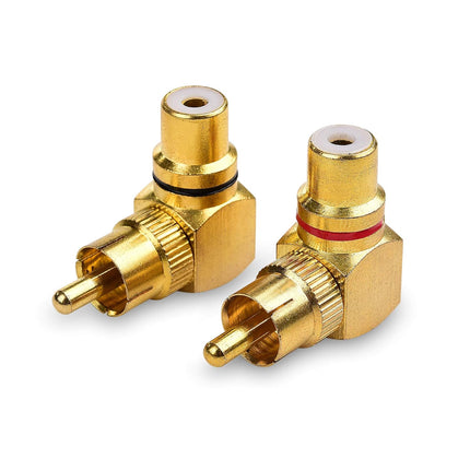 2-Pack Right Angle RCA Adapter, 90 Degree RCA Adapter.