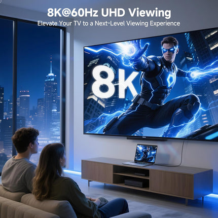 Combo-Pack 48Gbps 8K Right Angle HDMI 2.1 Adapters with HDR, Supports 8K@60Hz / 4K@240Hz, 270 Degree and 90 Degree HDMI Adapter Male to Female, Black.