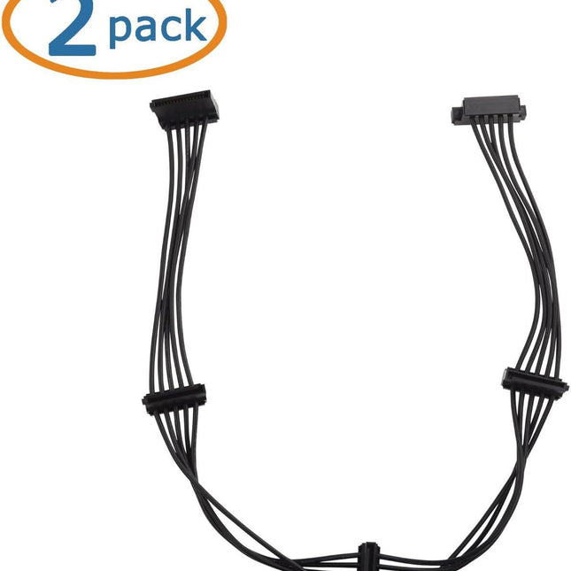 2-Pack 15 Pin SATA to 4 SATA Power Splitter Cable - 18 Inches.