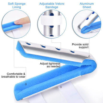 Finger Splint, 3PCS Finger Support Brace Stabilizer for Straightening Arthritis Knuckle Immobilization, Blue.