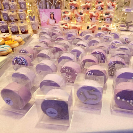 50Pcs 2.17x2.17x1.38 Inch Single Boxes for Chocolate Covered Ore, Macaron, Brownie, Treat, Candy, Small Gifts - Wedding, Bridal Shower, Birthday Party Favors.