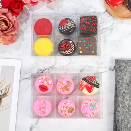 50Pcs 2.17x2.17x1.38 Inch Single Boxes for Chocolate Covered Ore, Macaron, Brownie, Treat, Candy, Small Gifts - Wedding, Bridal Shower, Birthday Party Favors.