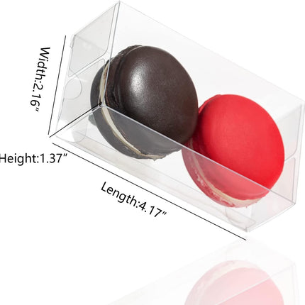 4.17x2.16x1.37Inch Chocolate Covered Orec Boxes Macaron for 2 Mini Treat Chocolate Truffle.