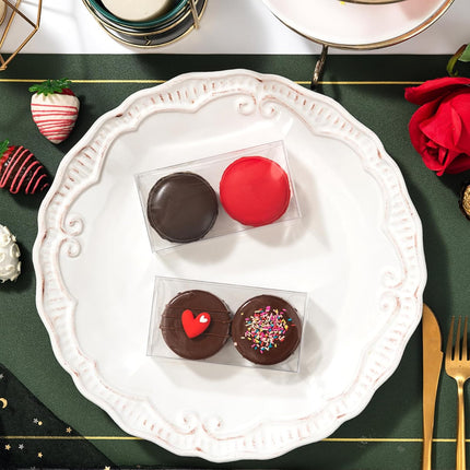 4.17x2.16x1.37Inch Chocolate Covered Orec Boxes Macaron for 2 Mini Treat Chocolate Truffle.