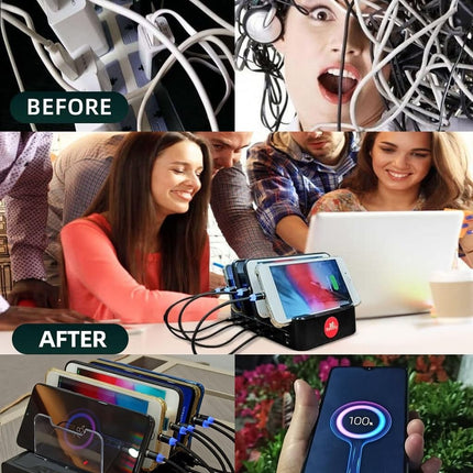 2in1 10pcs Magnetic Charging Tips, 360 Rotate Tips for USB-C/Micro Ports, Water-dustproof, No Cord, Non-Data.