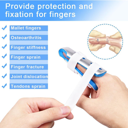 Finger Splint, 2pcs Finger Support Brace for Arthritis Knuckle Immobilizationm, Middle Size.