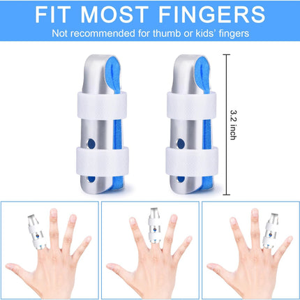 Finger Splint, 2pcs Finger Support Brace for Arthritis Knuckle Immobilizationm, Middle Size.