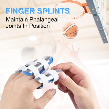Finger Splint, 2pcs Finger Support Brace for Arthritis Knuckle Immobilizationm, Middle Size.