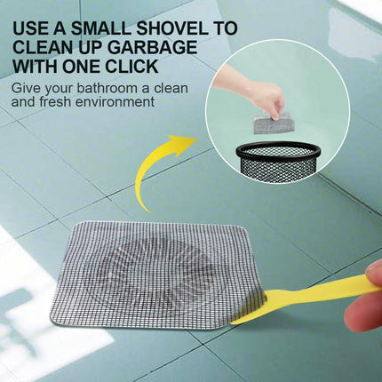 80PCS 4"x4" Disposable Hair Drain Stickers, Anti-Blocking Filter Screen Self-Adhesive Mesh Drain Covers for Bathroom, Bathtub, Sink, Kitchen, Laundry Room, Shower.
