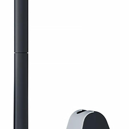 Toilet Brush and Holder Set Silicone, Flexible Toilet Brush for Deep Cleaning of Dead Corners, Snap-on Detachable Long Toilet Brush, Wall-Mounted Toilet Bowl Brush Set (Black).