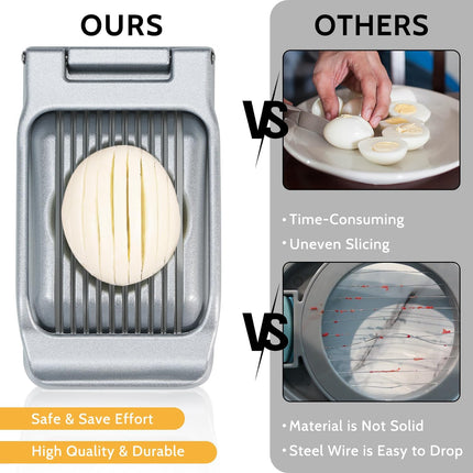 Heavy Duty Stainless Steel Wire Egg Slicer for Hard Boiled Eggs & Strawberry Other Soft Food.