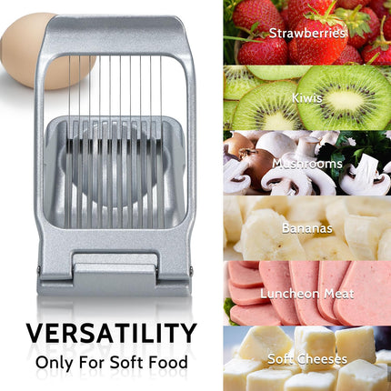 Heavy Duty Stainless Steel Wire Egg Slicer for Hard Boiled Eggs & Strawberry Other Soft Food.