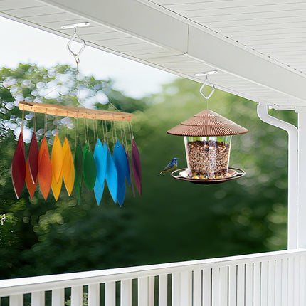 Ceiling Plant Hooks with Safety Buckle, White Metal Hanging Hooks for Plants, Wind Chimes, Bird Feeders, 3 Pack.