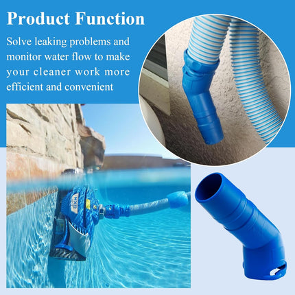 1 Pc R0532400 Cleaner Twist-Lock 45-Degree Elbow Extension, Fit for Baracuda T5 Duo & Zodiac MX6/MX8 Suction Side Automatic Pool Cleaners, Fit into Pool Wall Tightly to Operate Sweeper or Skimmer.