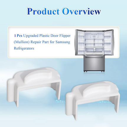 Refrigerator Door Flipper (Mullion) Repair Topper, Fit for Samsung Refrigerator RF28HDEDBSR, RF28HDWDBSR, RF31FMESBSR/AA, Compatible with Door Flipper DA97-12684D, DA97-12624A, DA97-12624B, 1 Pc White.
