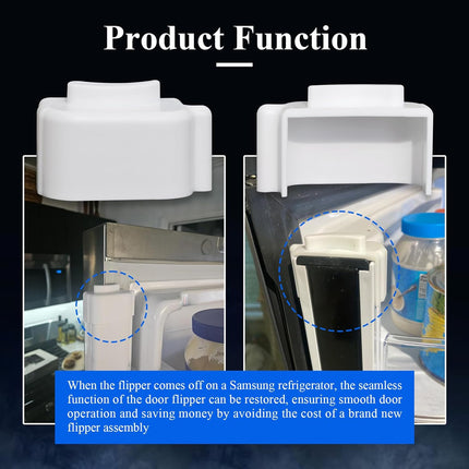 Refrigerator Door Flipper (Mullion) Repair Topper, Fit for Samsung Refrigerator RF28HDEDBSR, RF28HDWDBSR, RF31FMESBSR/AA, Compatible with Door Flipper DA97-12684D, DA97-12624A, DA97-12624B, 1 Pc White.