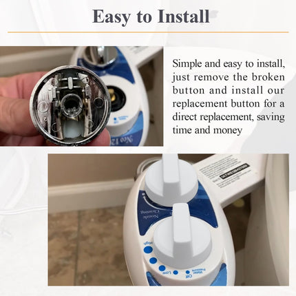 Bidet Seats Replacement Knob Compatible With Luxe Bidet Neo 120 & Neo 185, Knob Accessories for Luxe Bidet Neo 120 & Neo 185, Neo Knob, Non-Electric Bidet Attachment for Toilet Seat, 2 Pcs White.