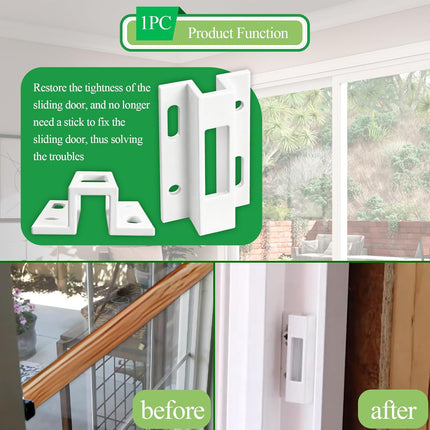 1 Pc E 2124 Aluminum Sliding Door Keeper, for Hook Style Latch, Extruded Sliding Patio Door Latch, Fit for Pella, Micron 1200 Series, Viking Doors and Other Sliding Glass Doors.