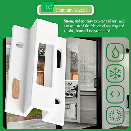 1 Pc E 2124 Aluminum Sliding Door Keeper, for Hook Style Latch, Extruded Sliding Patio Door Latch, Fit for Pella, Micron 1200 Series, Viking Doors and Other Sliding Glass Doors.