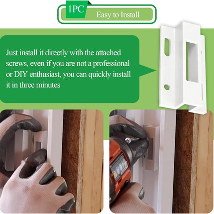 1 Pc E 2124 Aluminum Sliding Door Keeper, for Hook Style Latch, Extruded Sliding Patio Door Latch, Fit for Pella, Micron 1200 Series, Viking Doors and Other Sliding Glass Doors.