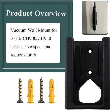 1 Pc Wall Mount Vacuum Holder Compatible with Shark Handheld Vacuum Models CH900WM, CH951, CH951C, CH901, CH950, Charging Dock, Mounts Easily to The Wall, Save Space & Reduce Clutter.