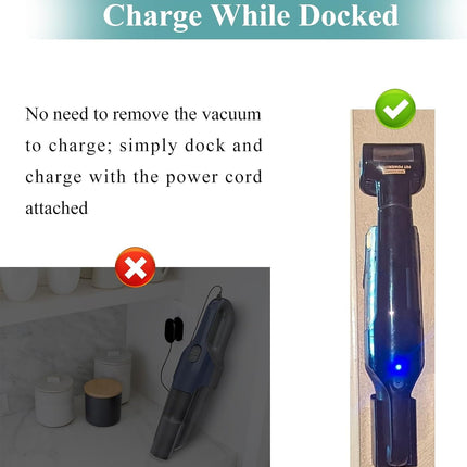 1 Pc Wall Mount Vacuum Holder Compatible with Shark Handheld Vacuum Models CH900WM, CH951, CH951C, CH901, CH950, Charging Dock, Mounts Easily to The Wall, Save Space & Reduce Clutter.