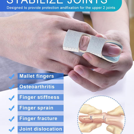 Finger Splint, 5pcs Color Finger Brace Support Stabilizer for Index, Middle, Ring Fingers Straightening Arthritis Knuckle Immobilization.