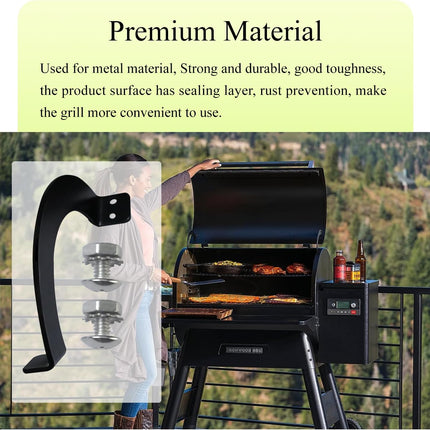 Newly Upgraded  Grill Lid Door Stop Arc Left Side, Part# BCA001, Compatible with Traeger Ironwood 650, Ironwood 885, Traeger XL (BBQ150) Wood Pellet Grill.