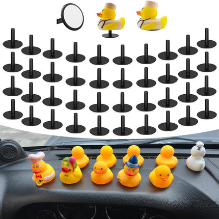 40Pcs Duck Holder for Jeep Dash,Rubber Ducks Plugs Duck Mounts for Jeep Wrangler,Dashboard Rubber Ducks Holders,Black (Excluding Rubber Ducks).