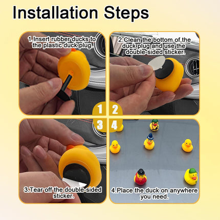 40Pcs Duck Holder for Jeep Dash,Rubber Ducks Plugs Duck Mounts for Jeep Wrangler,Dashboard Rubber Ducks Holders,Black (Excluding Rubber Ducks).