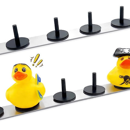 Duck Holders,Magnetic Duck Plugs for Jeep Dashboard Duck Display,Holds up to 12 Ducks,Adjustable Duck Mount,Silver(Does Not Include Rubber Duck).