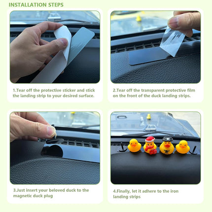 Duck Holders,Magnetic Duck Plugs for Jeep Dashboard Duck Display,Holds up to 12 Ducks,Adjustable Duck Mount,Silver(Does Not Include Rubber Duck).