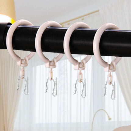 Metal Curtain Hooks, 200pcs Drapery Pins Stainless Steel Pin-on Hooks for Window Shower Door Curtain, Silver White.