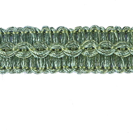 Gimp Braid Trim Cord 1.6 cm/0.63 inch Wide, 10 Yard Handmade Polyester Basic Trim, Fabric Trim for Upholstery, Sewing, Curtains, DIY Costumes, Slipcover, Home Deco (Green, 10 Yard).
