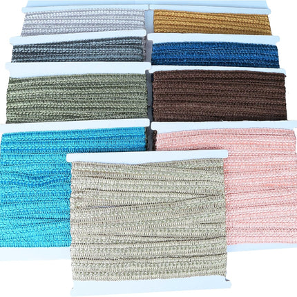 Gimp Braid Trim Cord 1.6 cm/0.63 inch Wide, 10 Yard Handmade Polyester Basic Trim, Fabric Trim for Upholstery, Sewing, Curtains, DIY Costumes, Slipcover, Home Deco (Green, 10 Yard).