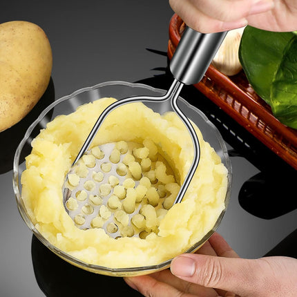 Potato Masher,  2 Pack Stainless Steel Integrated Kitchen Tool Food Masher for Potatoes, Vegetables, Berries, Fruits, Baby Food, Avocado.