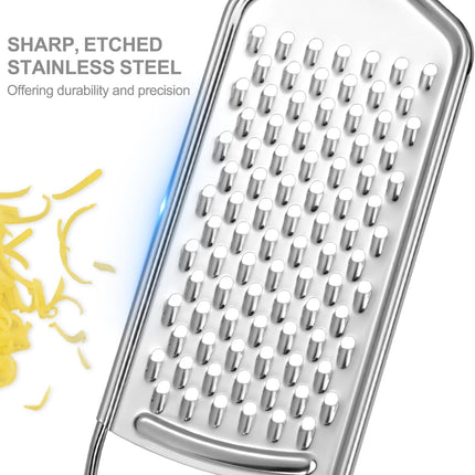 Cheese Grater,  3 Packs Stainless Steel Lemon Zester Grater with Silicone Handle for Cheese, Chocolate, Spices, and More.